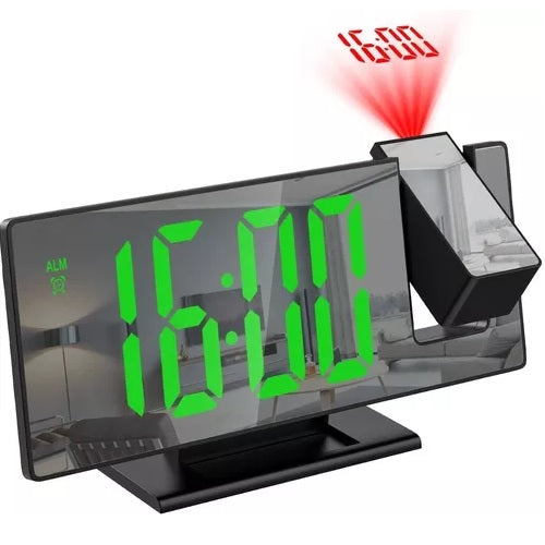 Reloj Despertador Digital Alarma Lcd Proyector Hora Espejo