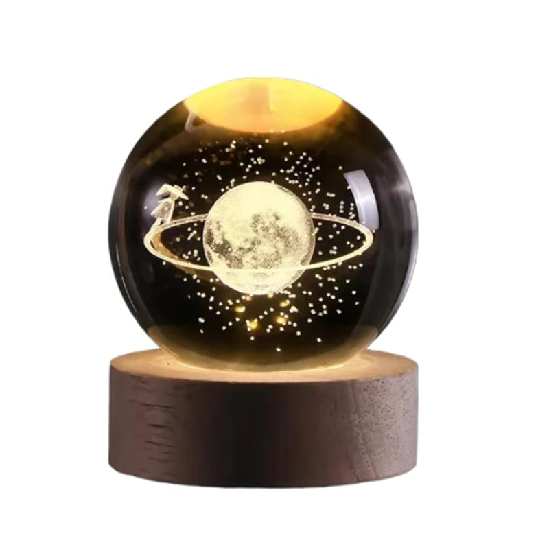 🌌 Esfera Luminosa 3D + Base de Madera Premium 🪐